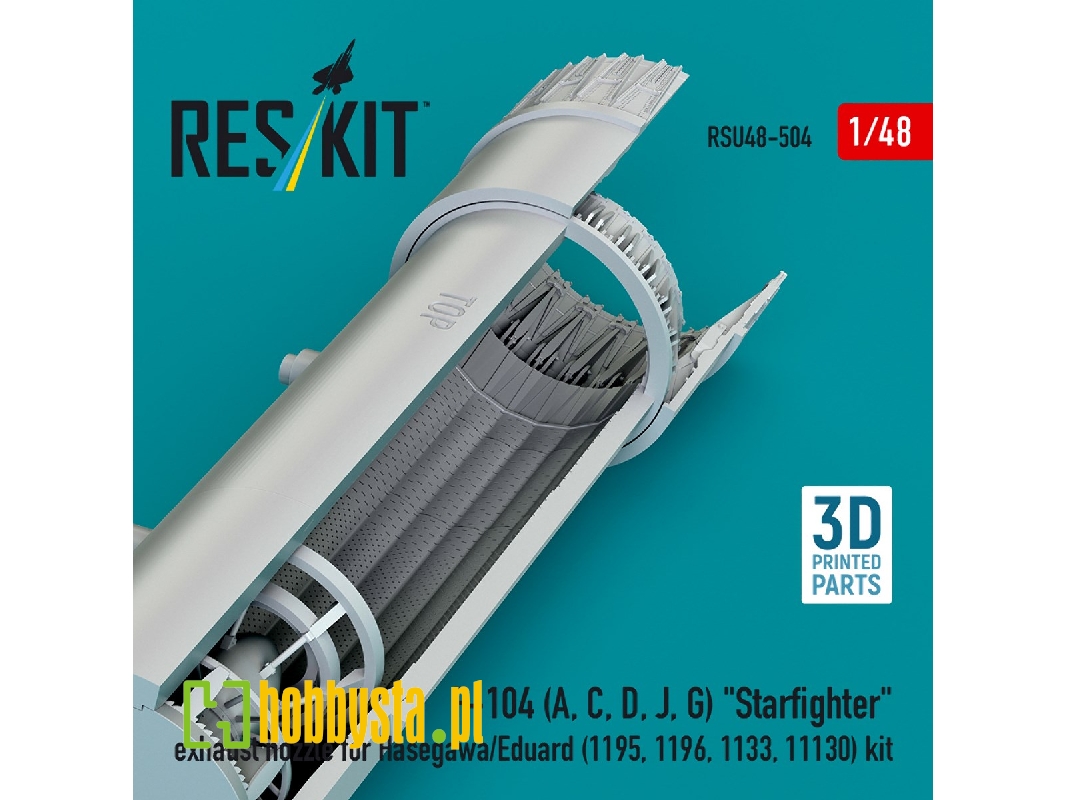 F-104 (A, C, D, J, G) 'starfighter' Exhaust Nozzle For Hasegawa/Eduard (1195, 1196, 1133, 11130) Kit (3d Printed) - image 1 F-104 (A, C, D, J, G) 'starfighter' Exhaust Nozzle For Hasegawa/Eduard (1195, 1196, 1133, 11130) Kit (3d Printed) - image 1