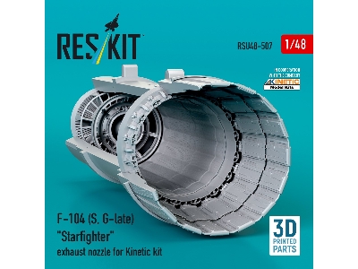 F-104 (S, G-late) 'starfighter' Exhaust Nozzle For Kinetic Kit (3d Printed) - image 2