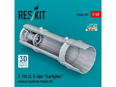 F-104 (S, G-late) 'starfighter' Exhaust Nozzle For Kinetic Kit (3d Printed) - image 3