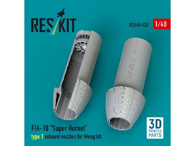 F/A-18 'super Hornet' Type 1 Exhaust Nozzles For Meng Kit (3d Printed) - image 1