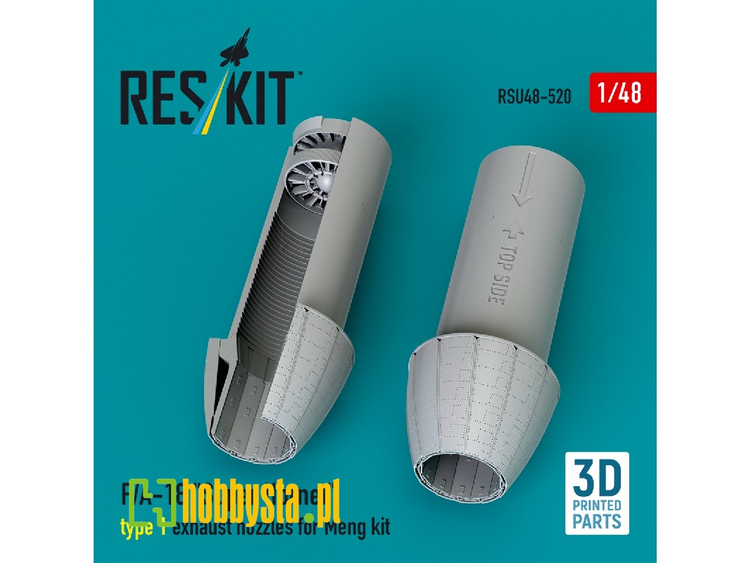 F/A-18 'super Hornet' Type 1 Exhaust Nozzles For Meng Kit (3d Printed) - image 1 F/A-18 'super Hornet' Type 1 Exhaust Nozzles For Meng Kit (3d Printed) - image 1