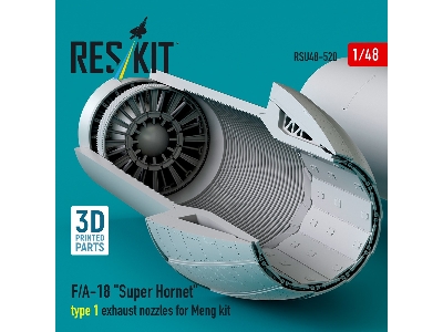 F/A-18 'super Hornet' Type 1 Exhaust Nozzles For Meng Kit (3d Printed) - image 3