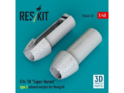 F/A-18 'super Hornet' Type 2 Exhaust Nozzles For Meng Kit (3d Printed) - image 1