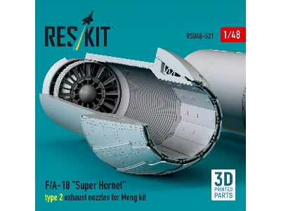 F/A-18 'super Hornet' Type 2 Exhaust Nozzles For Meng Kit (3d Printed) - image 2