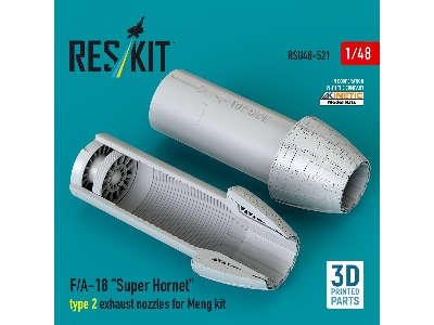 F/A-18 'super Hornet' Type 2 Exhaust Nozzles For Meng Kit (3d Printed) - image 3