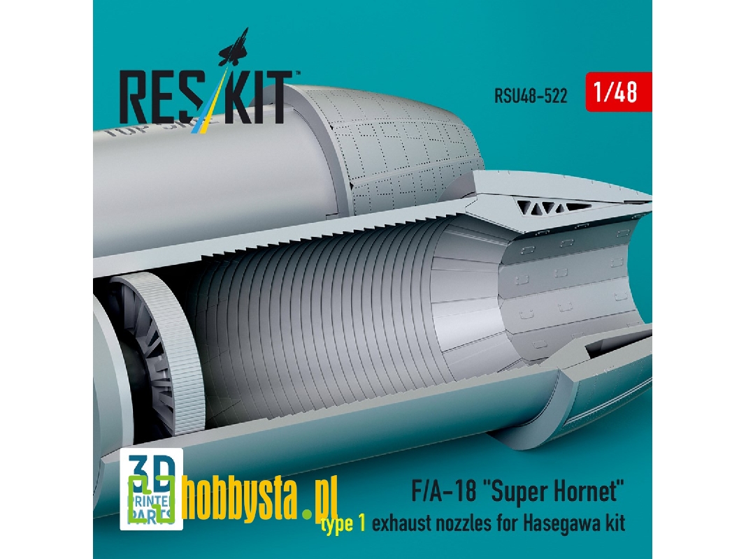 F/A-18 'super Hornet' Type 1 Exhaust Nozzles For Hasegawa Kit (3d Printed) - image 1