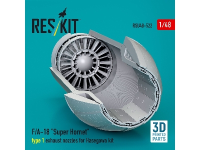 F/A-18 'super Hornet' Type 1 Exhaust Nozzles For Hasegawa Kit (3d Printed) - image 2