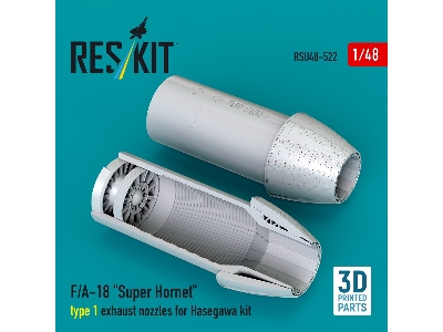 F/A-18 'super Hornet' Type 1 Exhaust Nozzles For Hasegawa Kit (3d Printed) - image 3