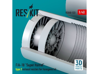 F/A-18 'super Hornet' Type 2 Exhaust Nozzles For Hasegawa Kit (3d Printed) - image 1