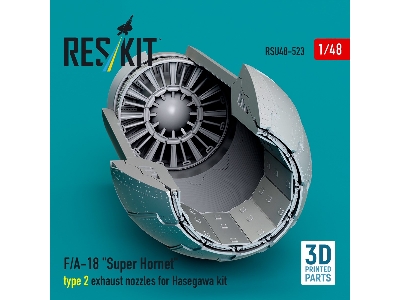 F/A-18 'super Hornet' Type 2 Exhaust Nozzles For Hasegawa Kit (3d Printed) - image 2