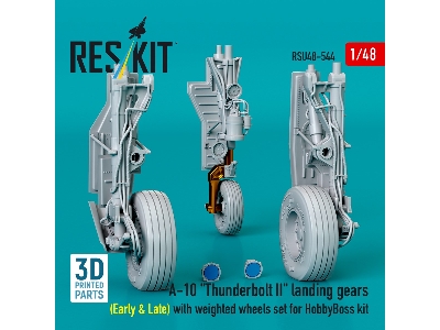 A-10 'thunderbolt Ii' Landing Gears (Early & Late) With Weighted Wheels Set For Hobbyboss Kit (Metal + 3d Printed) - image 2