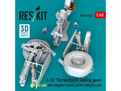 A-10 'thunderbolt Ii' Landing Gears (Early & Late) With Weighted Wheels Set For Hobbyboss Kit (Metal + 3d Printed) - image 3