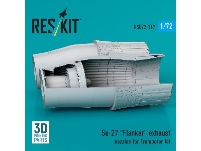 Su-27 'flanker' Exhaust Nozzles For Trumpeter Kit (3d Printed) - image 2