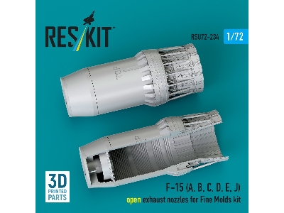 F-15 (A, B, C, D, E, J) Open Exhaust Nozzles For Fine Molds Kit (3d Printed) - image 1