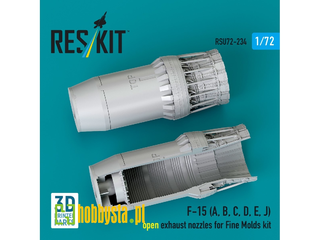 F-15 (A, B, C, D, E, J) Open Exhaust Nozzles For Fine Molds Kit (3d Printed) - image 1 F-15 (A, B, C, D, E, J) Open Exhaust Nozzles For Fine Molds Kit (3d Printed) - image 1