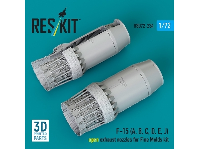 F-15 (A, B, C, D, E, J) Open Exhaust Nozzles For Fine Molds Kit (3d Printed) - image 2