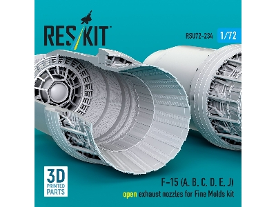 F-15 (A, B, C, D, E, J) Open Exhaust Nozzles For Fine Molds Kit (3d Printed) - image 3