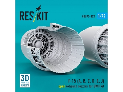 F-15 (A, B, C, D, E, J) Open Exhaust Nozzles For Gwh Kit (3d Printed) - image 1
