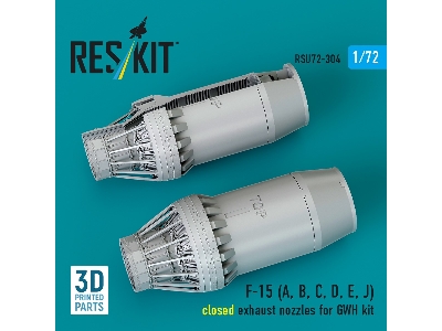 F-15 (A, B, C, D, E, J) Closed Exhaust Nozzles For Gwh Kit (3d Printed) - image 3