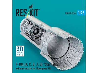 F-104 (A, C, D, J, G) 'starfighter' Exhaust Nozzle For Hasegawa Kit (3d Printed) - image 1