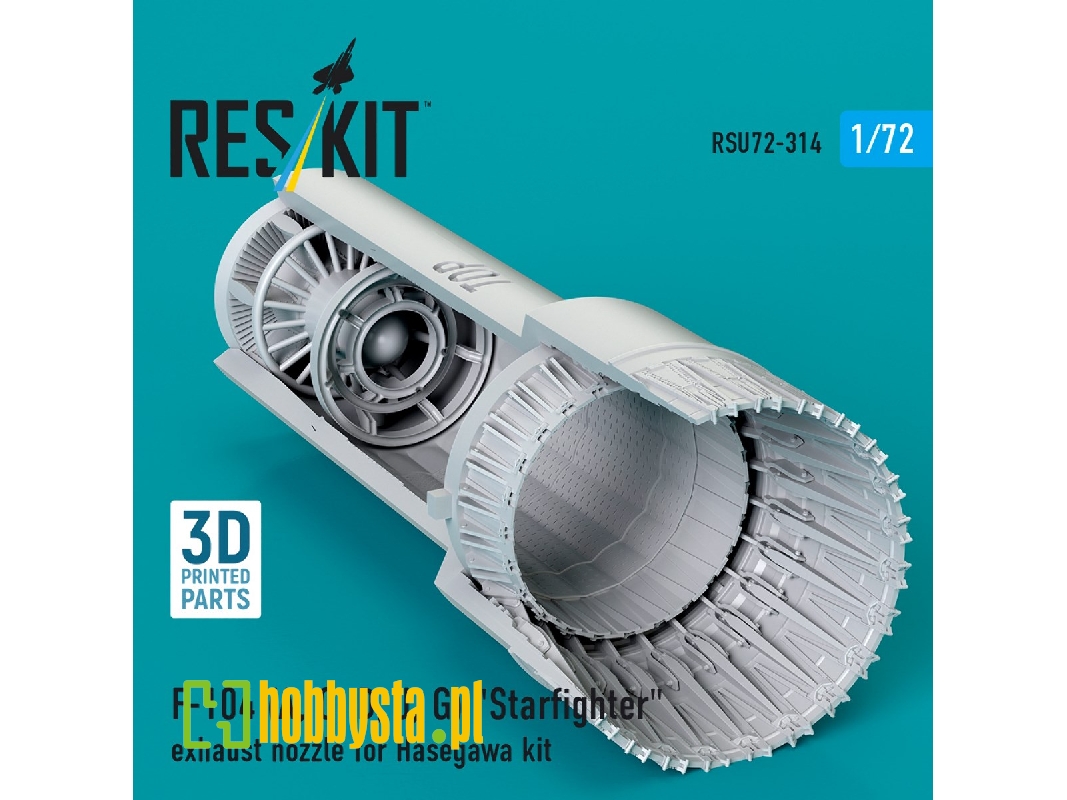 F-104 (A, C, D, J, G) 'starfighter' Exhaust Nozzle For Hasegawa Kit (3d Printed) - image 1