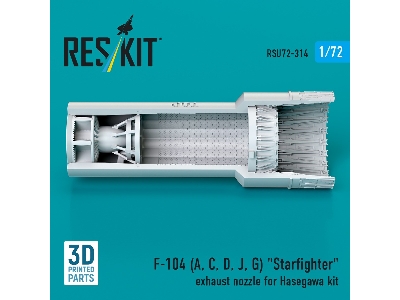 F-104 (A, C, D, J, G) 'starfighter' Exhaust Nozzle For Hasegawa Kit (3d Printed) - image 2