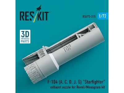 F-104 (A, C, D, J, G) 'starfighter' Exhaust Nozzle For Revell/Monogram Kit (3d Printed) - image 3
