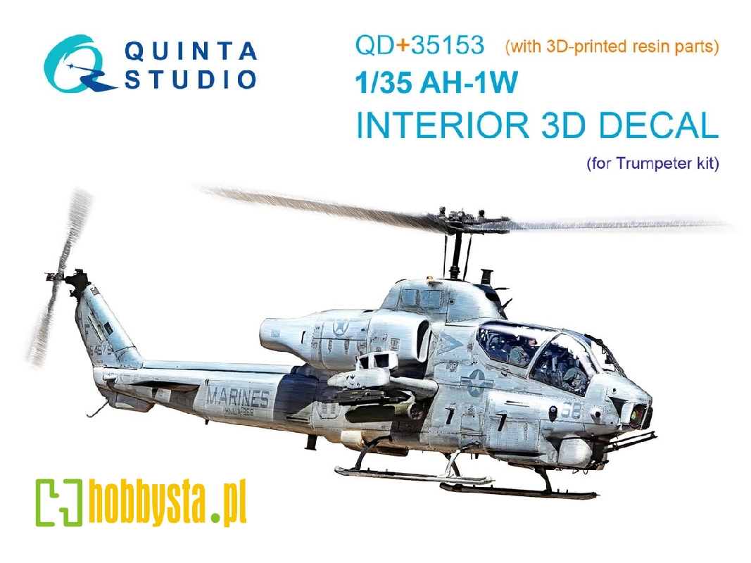 Ah-1 W - 3d-printed & Coloured Interior On Decal Paper - image 1 Ah-1 W - 3d-printed & Coloured Interior On Decal Paper - image 1