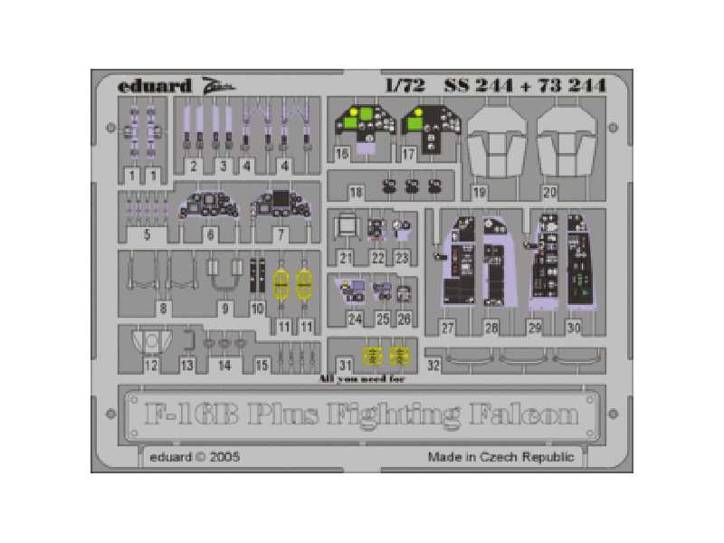 F-16B Plus 1/72 - Hasegawa - image 1