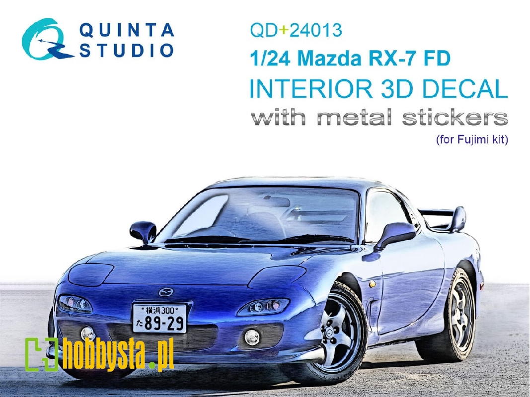 Mazda Rx-7 Fd - 3d-printed & Coloured Interior On Decal Paper - image 1