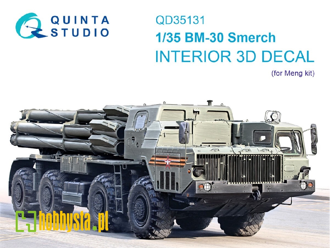 Bm-30 Smerch - 3d-printed & Coloured Interior On Decal Paper (For Meng Kits) - image 1
