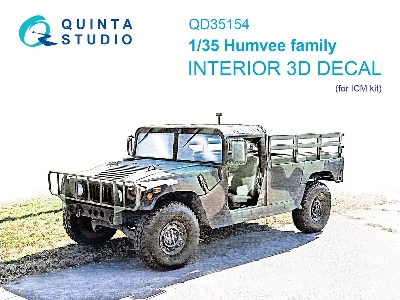 Humvee Family - 3d-printed & Coloured Interior On Decal Paper (For Icm Kits) - image 1