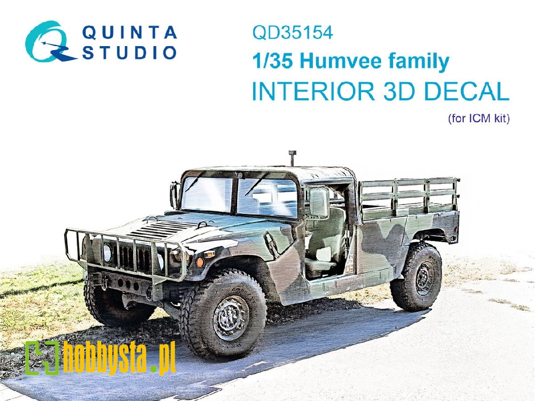 Humvee Family - 3d-printed & Coloured Interior On Decal Paper (For Icm Kits) - image 1