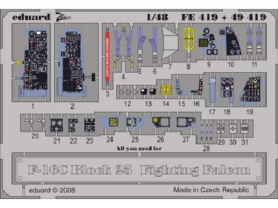 F-16C Block 25 S. A. 1/48 - Tamiya - - image 1