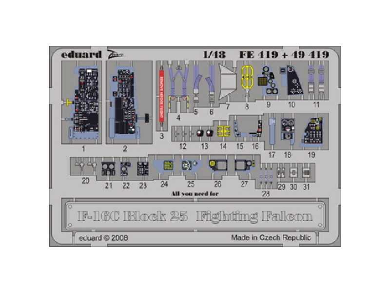 F-16C Block 25 S. A. 1/48 - Tamiya - - image 1