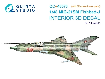 Mig-21 Sm Fishbed-j - 3d-printed & Coloured Interior On Decal Paper  - image 1
