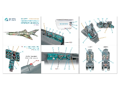 Mig-21 Sm Fishbed-j - 3d-printed & Coloured Interior On Decal Paper  - image 8