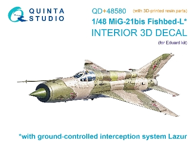 Mig-21 Bis Early Fishbed-l - 3d-printed & Coloured Interior - image 1