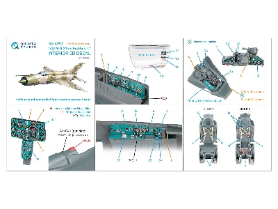 Mig-21 Bis Early Fishbed-l - 3d-printed & Coloured Interior - image 8