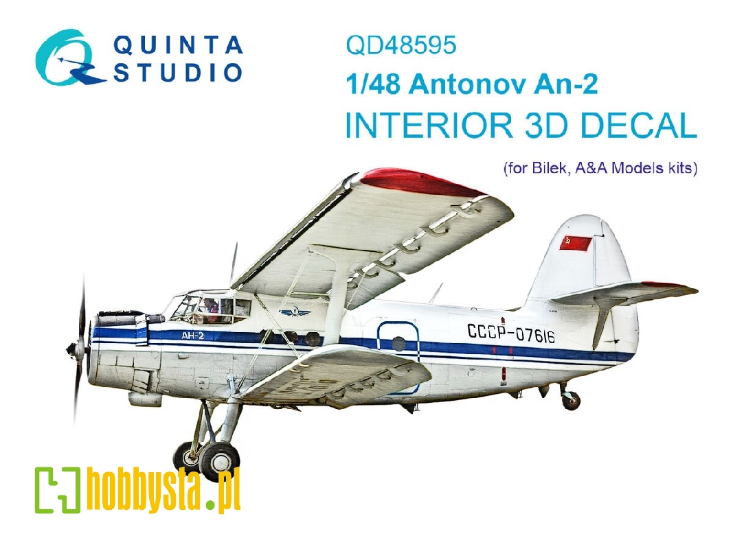 Antonov An-2 Colt - 3d-printed & Coloured Interior On Decal Paper - image 1 Antonov An-2 Colt - 3d-printed & Coloured Interior On Decal Paper - image 1