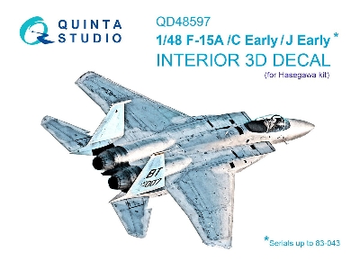 F-15 A / C Early / J Early - 3d-printed & Coloured Interior... - image 1