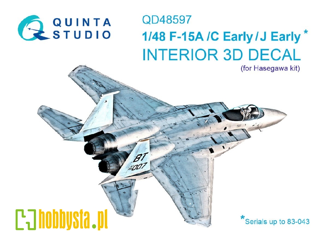 F-15 A / C Early / J Early - 3d-printed & Coloured Interior... - image 1 F-15 A / C Early / J Early - 3d-printed & Coloured Interior... - image 1