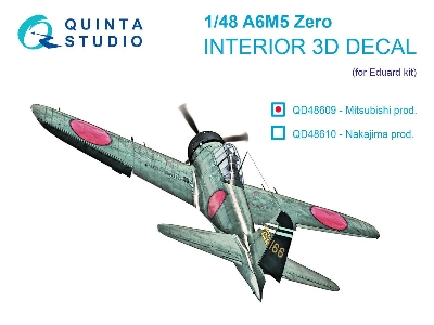 A6m5 Zero (Mitsubishi Production) - 3d-printed & Coloured Interior... - image 1