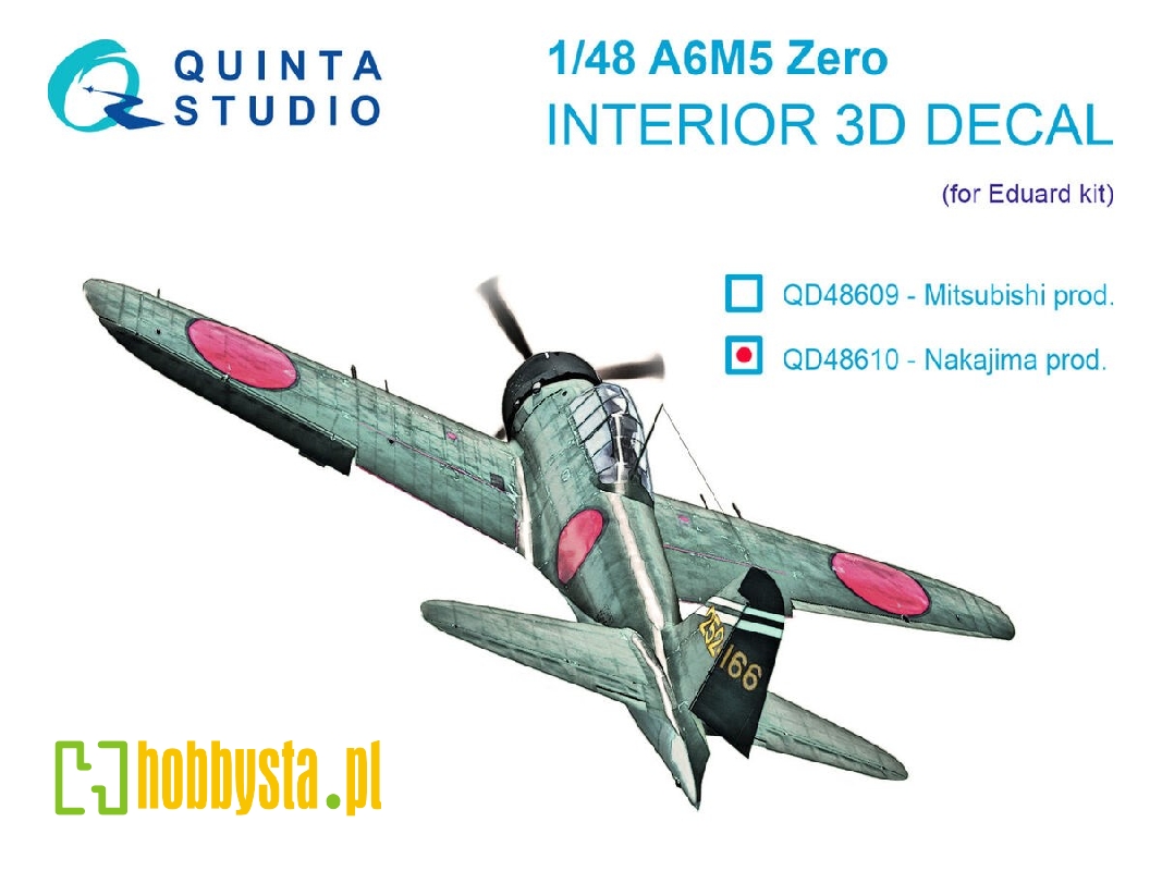 A6m5 Zero (Nakajima Production) - 3d-printed & Coloured Interior... - image 1