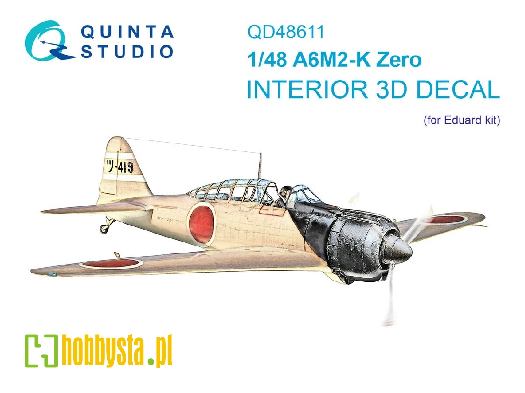 A6m2-k Zero - 3d-printed & Coloured Interior On Decal Paper (For Eduard Kits) - image 1 A6m2-k Zero - 3d-printed & Coloured Interior On Decal Paper (For Eduard Kits) - image 1
