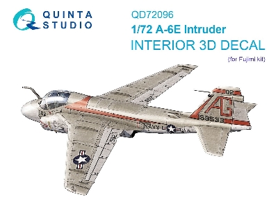 A-6 E Intruder - 3d-printed & Coloured Interior On Decal Paper (For Fujimi Kits) - image 1