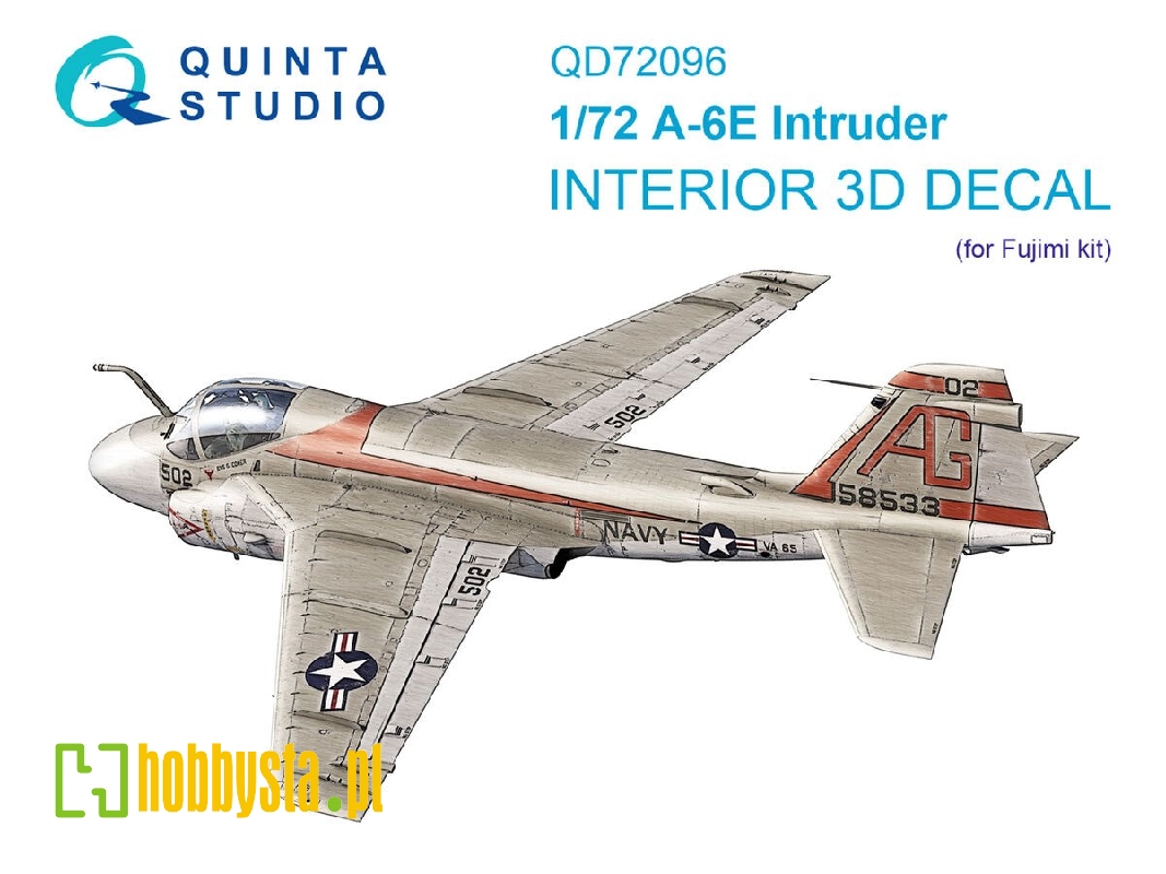 A-6 E Intruder - 3d-printed & Coloured Interior On Decal Paper (For Fujimi Kits) - image 1 A-6 E Intruder - 3d-printed & Coloured Interior On Decal Paper (For Fujimi Kits) - image 1