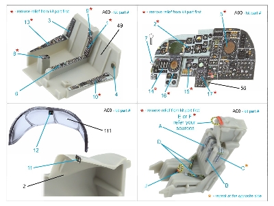 A-6 E Intruder - 3d-printed & Coloured Interior On Decal Paper (For Fujimi Kits) - image 11