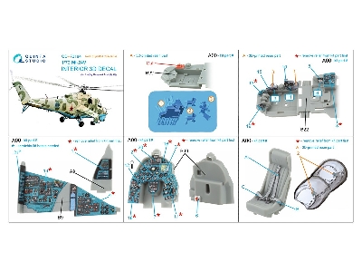 Mil Mi-24v - 3d-printed & Coloured Interior On Decal Paper With 3d-printed Resin Parts (For Hobby Boss / Ark Models Kits) - imag