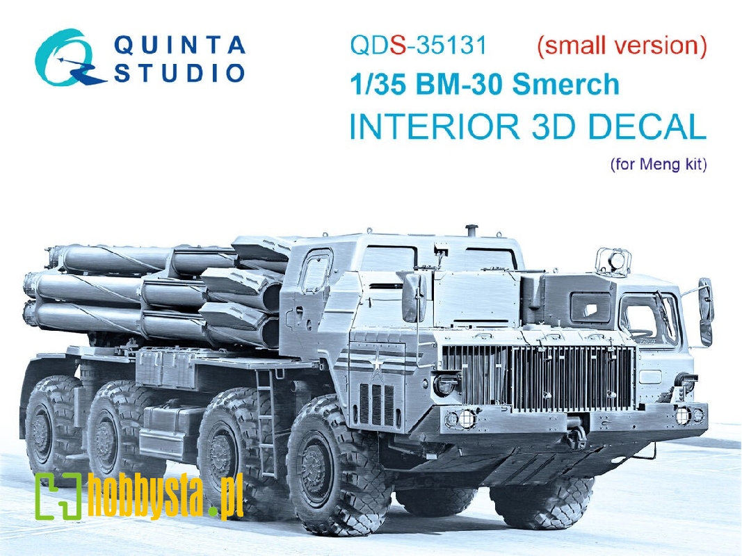 Bm-30 Smerch - 3d-printed & Coloured Interior On Decal Paper (For Meng Kits / Small Version) - image 1 Bm-30 Smerch - 3d-printed & Coloured Interior On Decal Paper (For Meng Kits / Small Version) - image 1